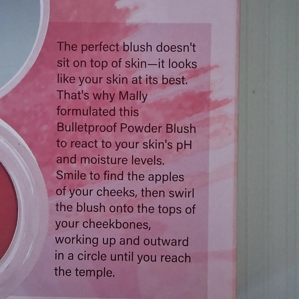 Mally Beauty Bulletproof Powder Blush Robust Rose NIB